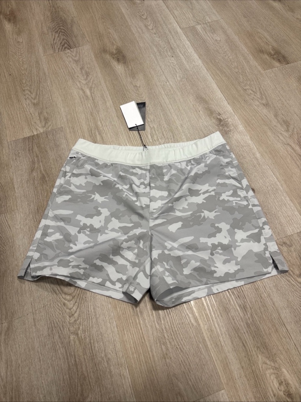 Public Rec Shorts Mens Size 38x5.5 Gray Camo Elastic Waist  NWT